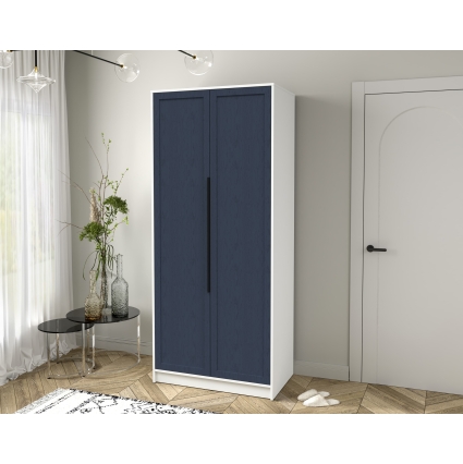 Шкаф распашной Тренд КТ-Ш2 (Белый платинум ЛДСП/ Дуб королевский ЛМДФ) Ш918 В2128 Г547 Шкаф распашной Тренд КТ-Ш2 (Белый платинум ЛДСП/ Дуб королевский ЛМДФ) Ш918 В2128 Г547